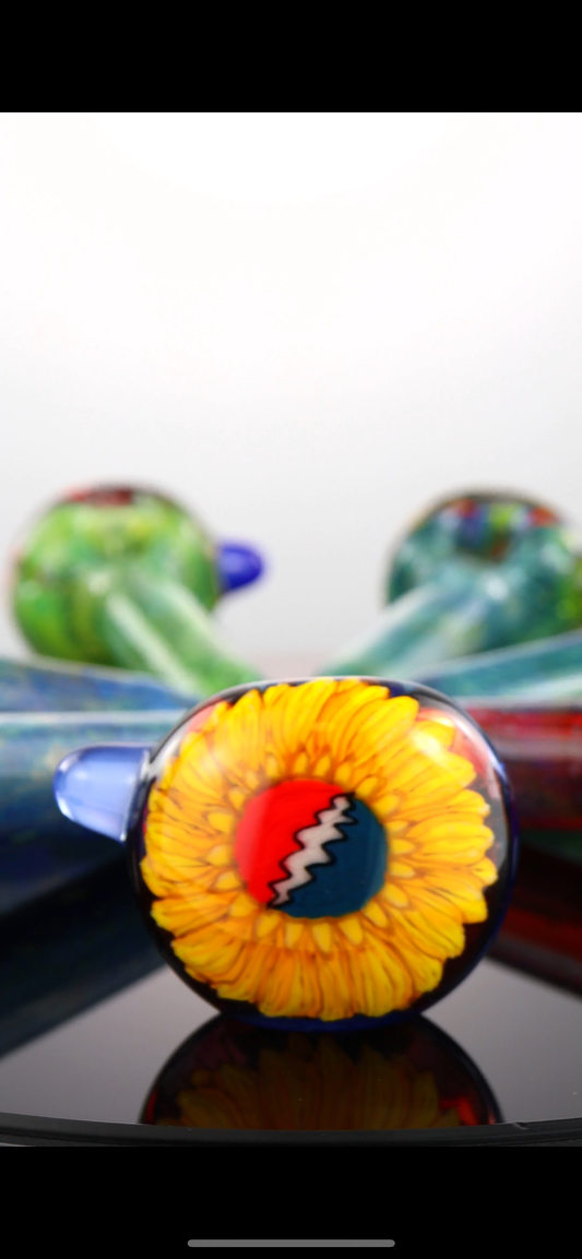 Chillery bogart disc flip pipe Grateful Dead sunflower