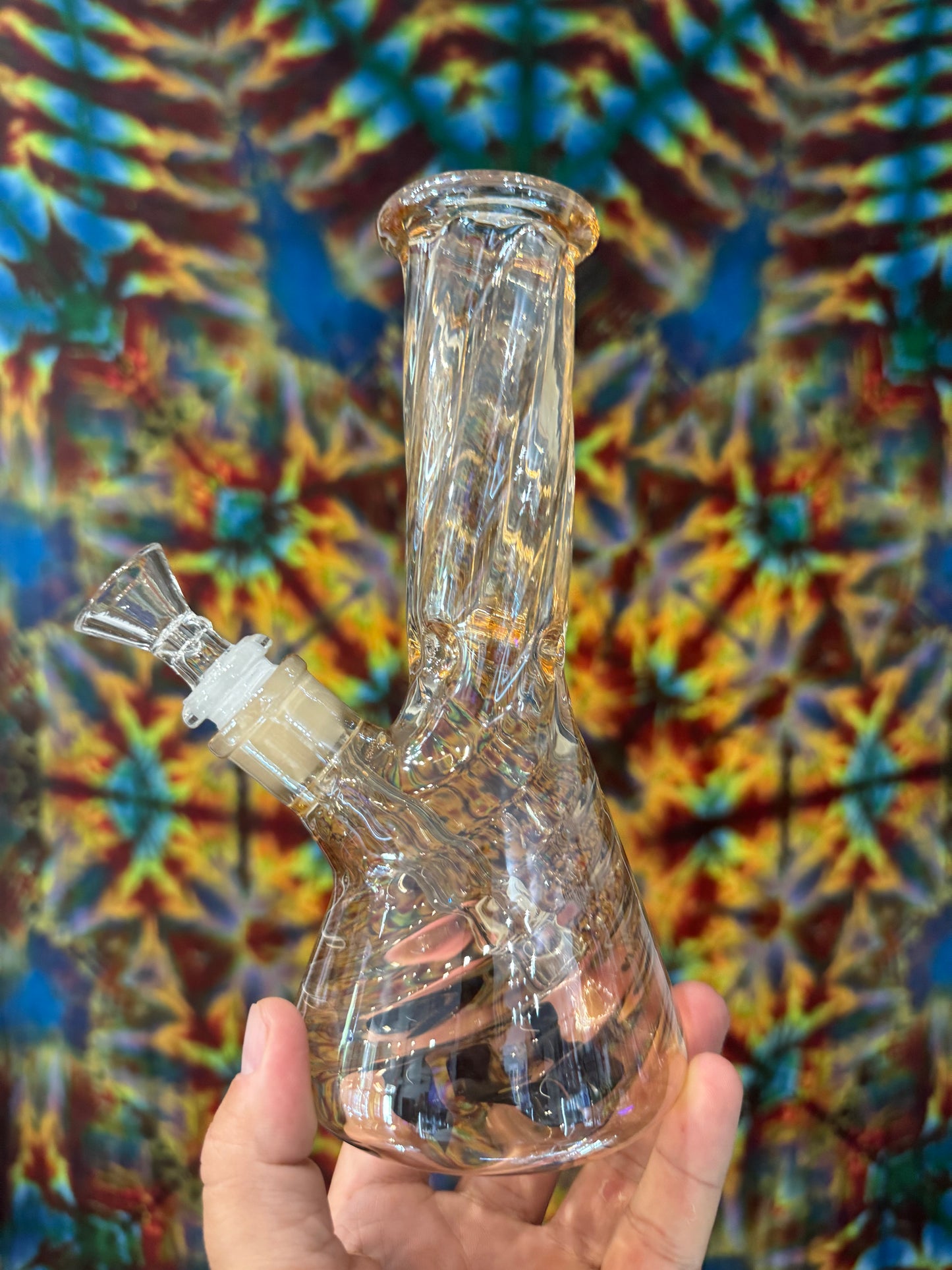 IRIDESCENT TWISTED MINI BEAKER $45