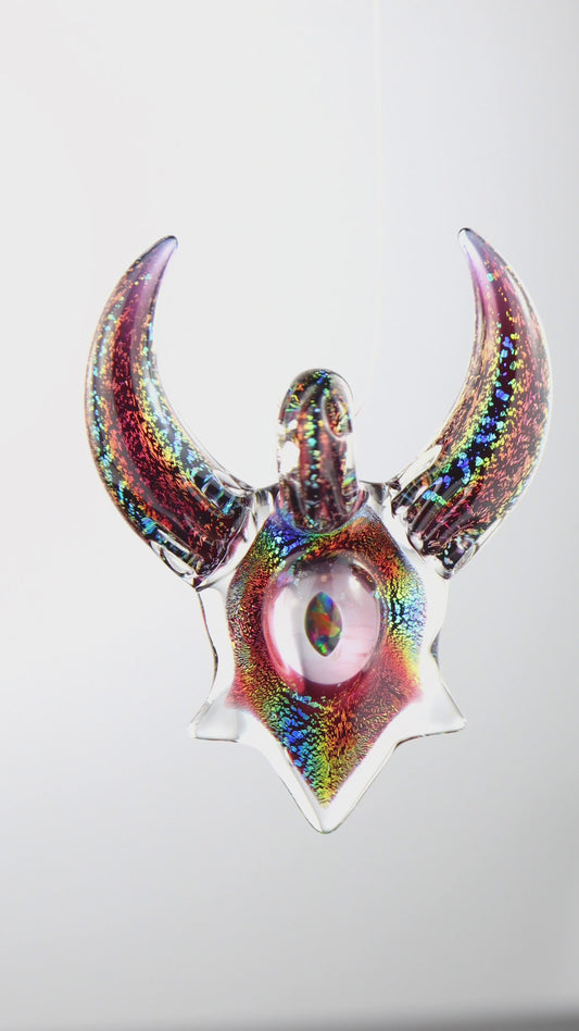 Hemlock rainbow dichro pendy & fang